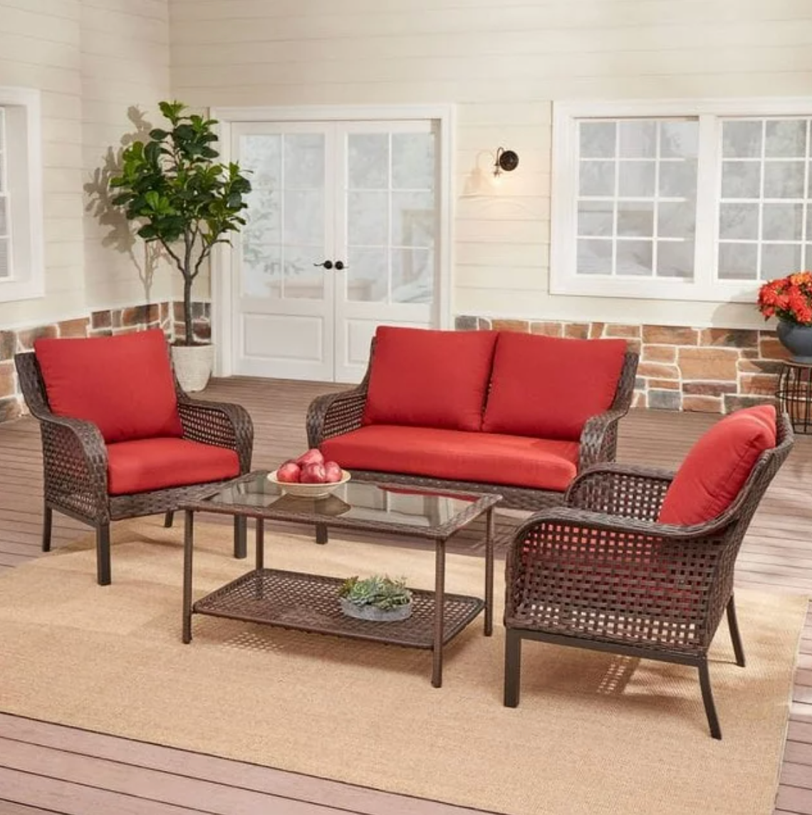 Mainstays Tuscany Ridge 4-Piece Conversation Set